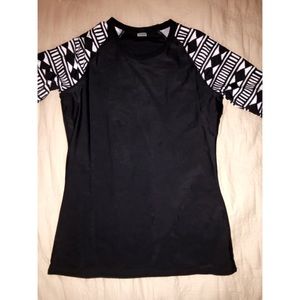 Rash Guard. Black and White. NWOT